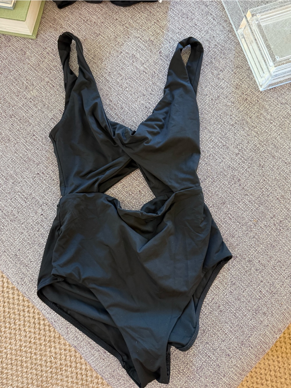 BONDI BORN Black Twist-Front One-Piece Swimsuit